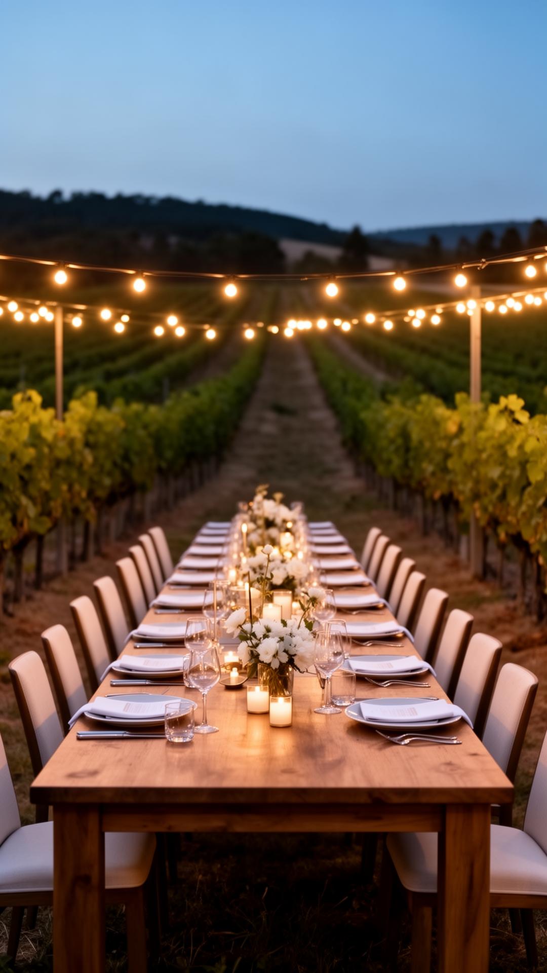 Cena di gala aziendale in vigna
